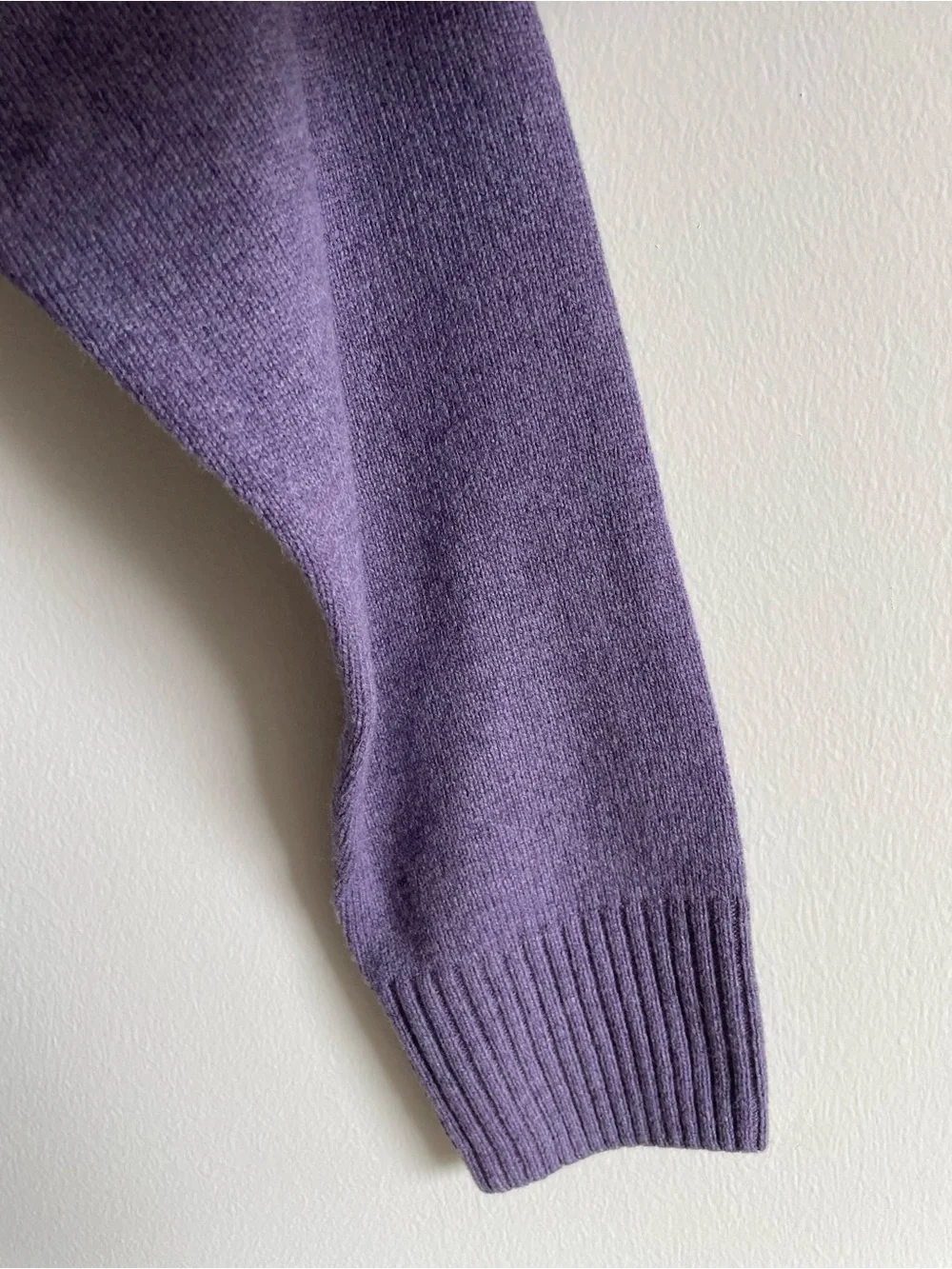 J. Crew Rugged Merino Wool Blend Heathered Purple Crewneck Sweater Classic XL